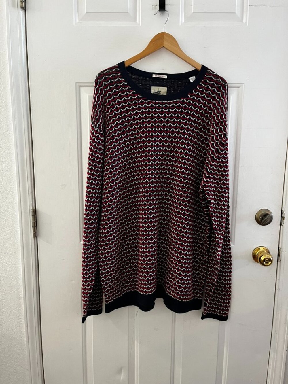Gant Rugger Men's Big&Tall Sport's Wear The Tuck Knit Marine Knit Sweater Sz XXL